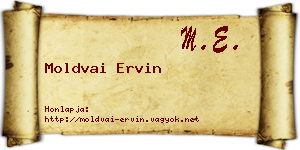 Moldvai Ervin névjegykártya